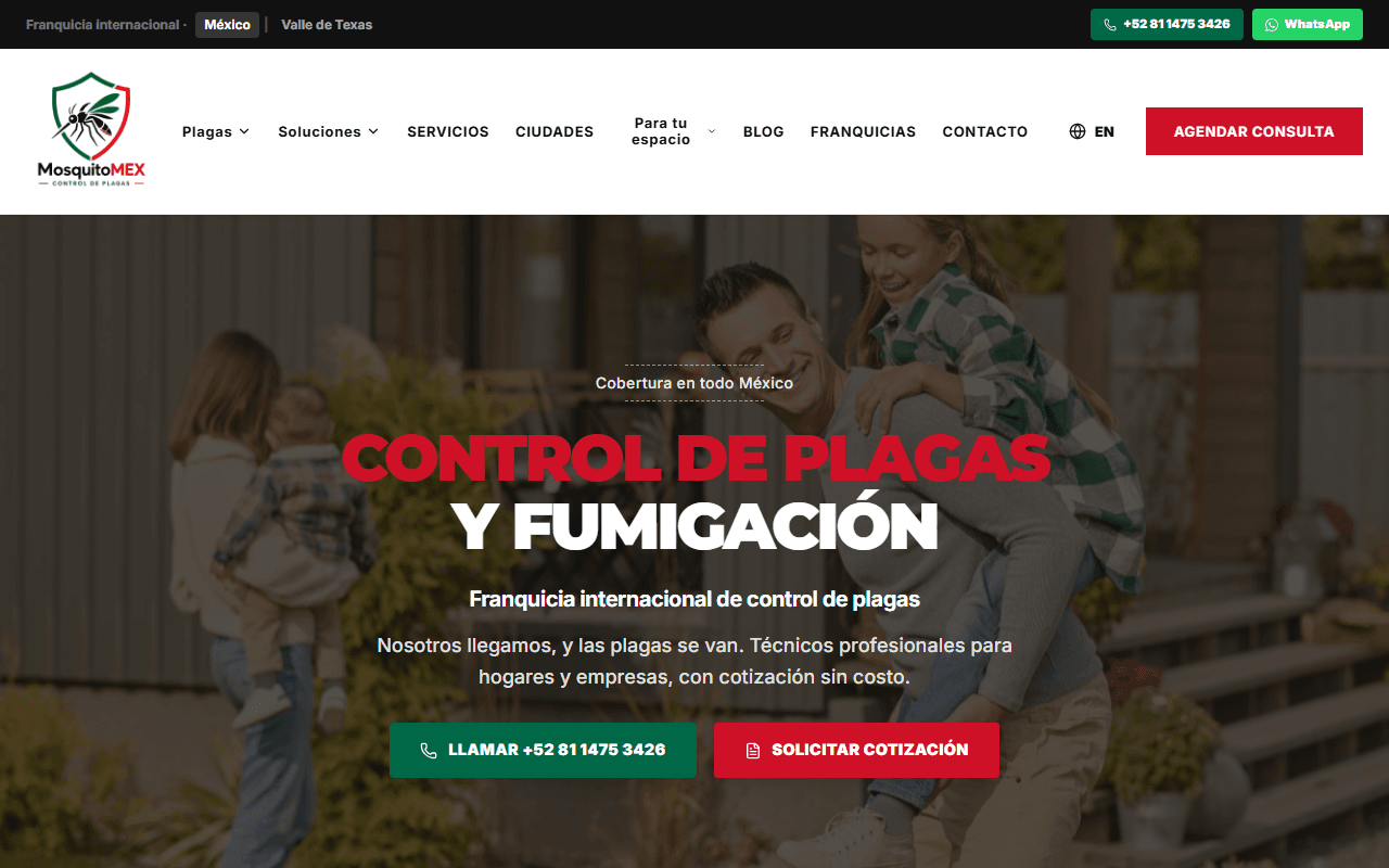 MosquitoMEX - Control de Plagas